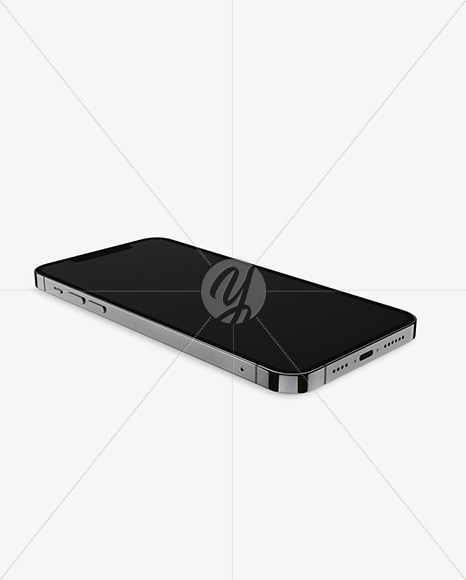 Download Apple Iphone 12 Pro Max Graphite Mockup In Device Mockups On Yellow Images Object Mockups