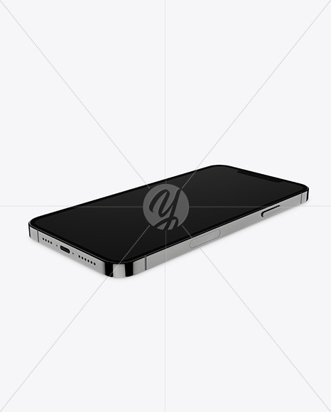 Apple Iphone 12 Pro Max Graphite Mockup In Device Mockups On Yellow Images Object Mockups