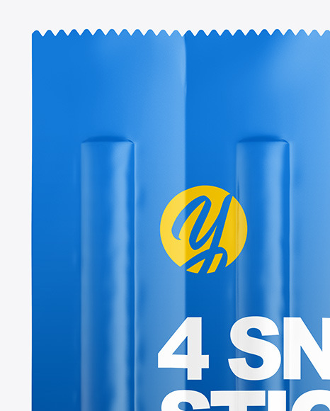 4 Matte Snack Sticks Pack Mockup PSD #2