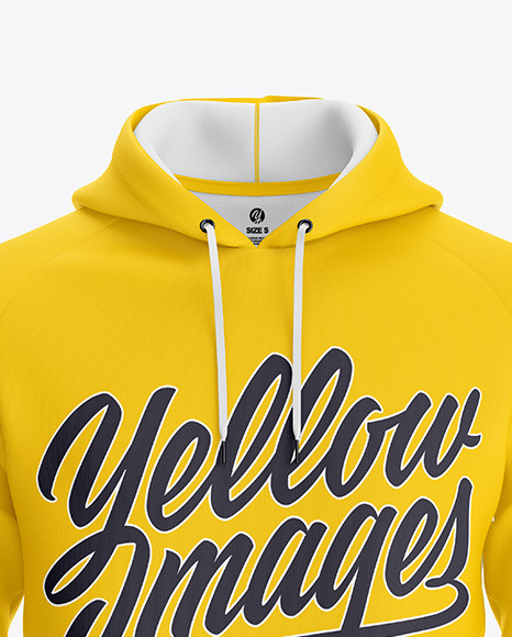 Hoodie Mockup Front View In Apparel Mockups On Yellow Images Object Mockups