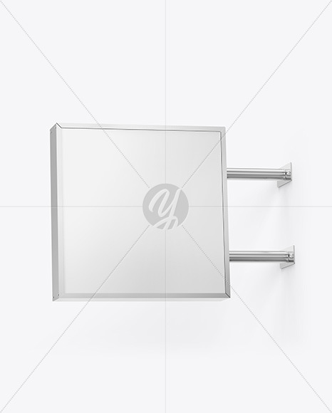 Free Square Signboard Mockup