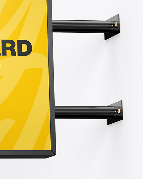 Square Signboard Mockup PSD #6
