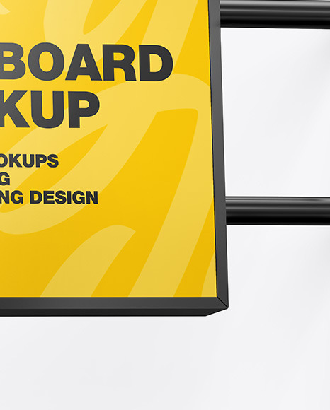 Square Signboard Mockup PSD #7