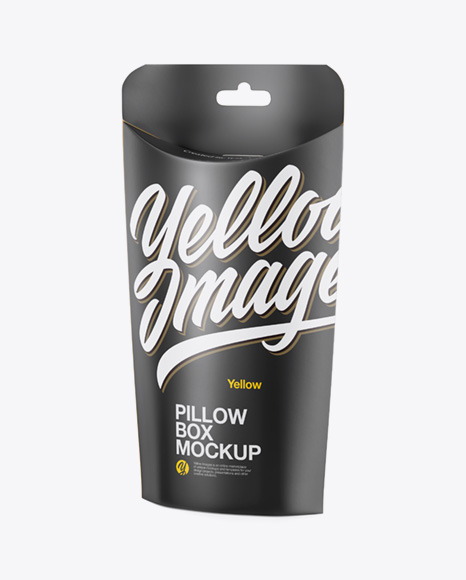 Paper Pillow Box Mockup - Half Side View