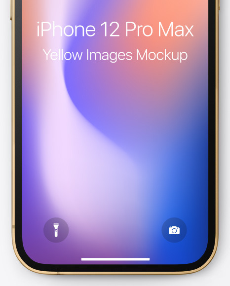 Download Apple Iphone 12 Pro Max Gold Mockup In Device Mockups On Yellow Images Object Mockups