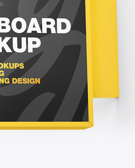Square Signboard Mockup PSD #7