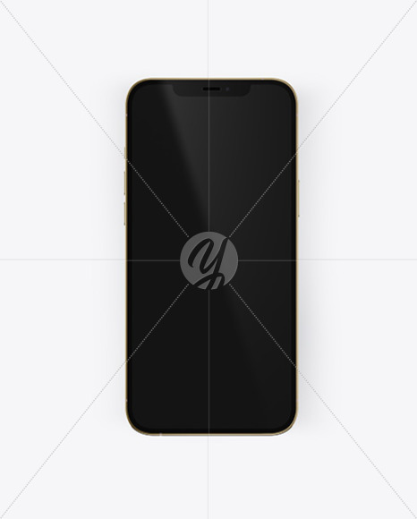 Download Iphone 12 Pro Frontal Mockup In Device Mockups On Yellow Images Object Mockups