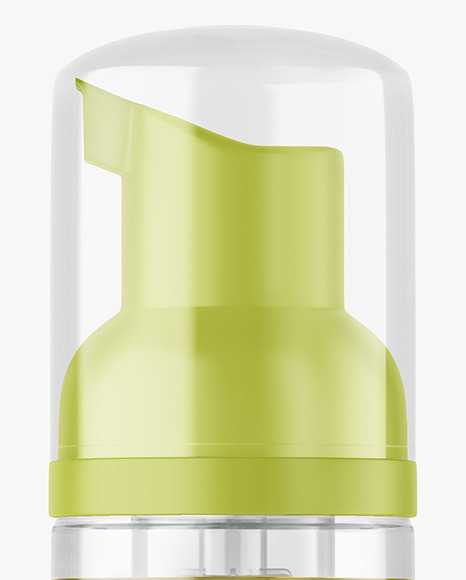 Color Liquid Cosmetic Bottle with Pump Mockup PSD #4