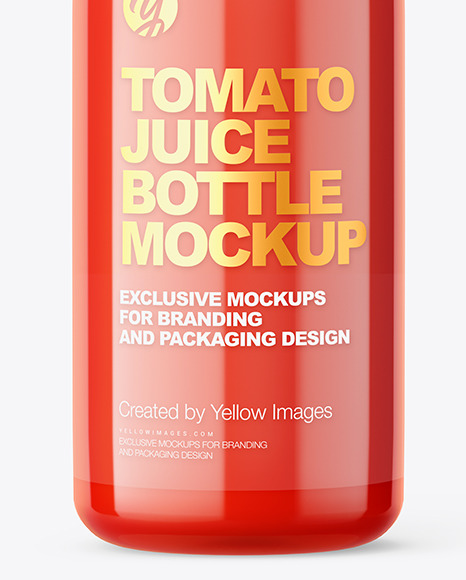 Download Tomato Juice Glass Bottle Mockup In Bottle Mockups On Yellow Images Object Mockups