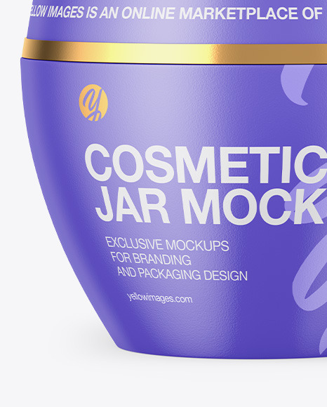 Matte Cosmetic Jar Mockup PSD #3