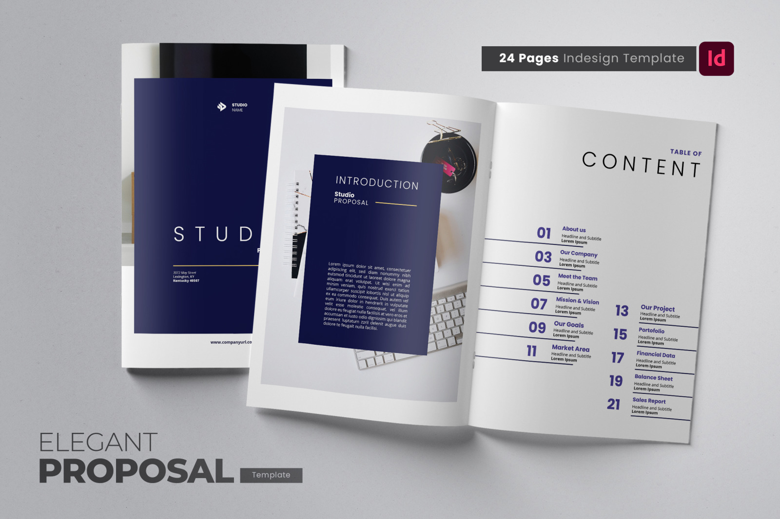 Elegant Business Proposal Indesign Template in Brochure Intended For Business Proposal Indesign Template