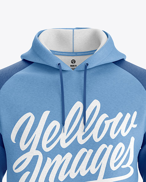 Heather Hoodie Mockup Front View In Apparel Mockups On Yellow Images Object Mockups