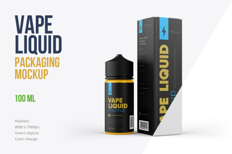 Download Vape Liquid Packaging Mockup 120ml In Packaging Mockups On Yellow Images Creative Store