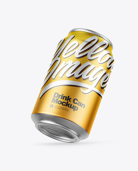 Download Matte Metallic Drink Can Mockup In Can Mockups On Yellow Images Object Mockups