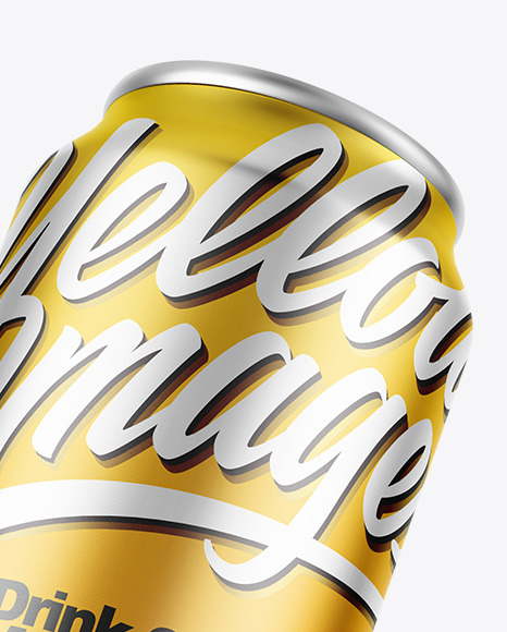 Matte Metallic Drink Can Mockup PSD #1