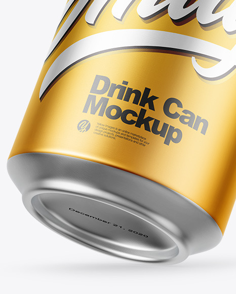 Matte Metallic Drink Can Mockup PSD #6