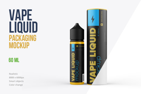 Download 60ml Vape Liquid Packaging Mockup In Packaging Mockups On Yellow Images Creative Store