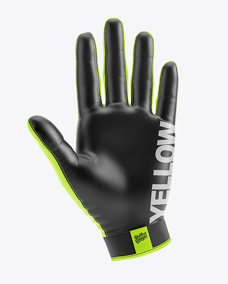 Download Football Glove Mockup Front View In Apparel Mockups On Yellow Images Object Mockups