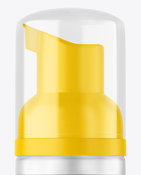 Frosted Cosmetic Bottle with Pump Mockup PSD #4