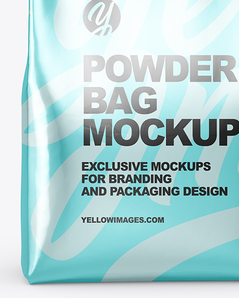 Download Metallic Powder Bag Mockup In Bag Sack Mockups On Yellow Images Object Mockups