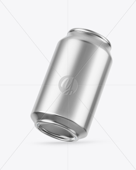 Free Glossy Metallic Drink Can Mockup