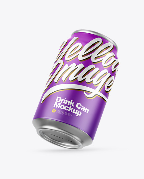 Matte Drink Can Mockup