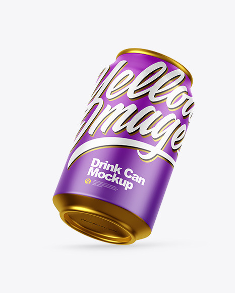 Matte Drink Can Mockup PSD #2