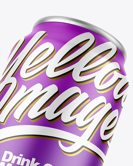 Matte Drink Can Mockup PSD #1