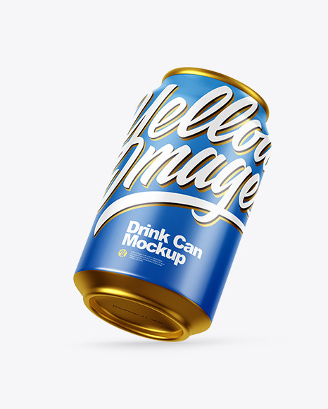 Glossy Drink Can Mockup PSD #2