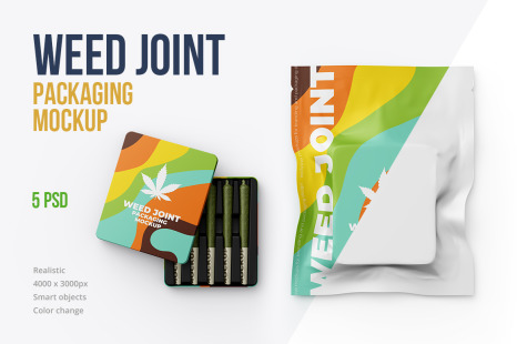 Download Weed Joint Pre Roll Tubes Mockup 2 Psd In Packaging Mockups On Yellow Images Creative Store