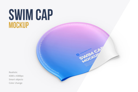 Download Swim Cap Mockup In Apparel Mockups On Yellow Images Creative Store