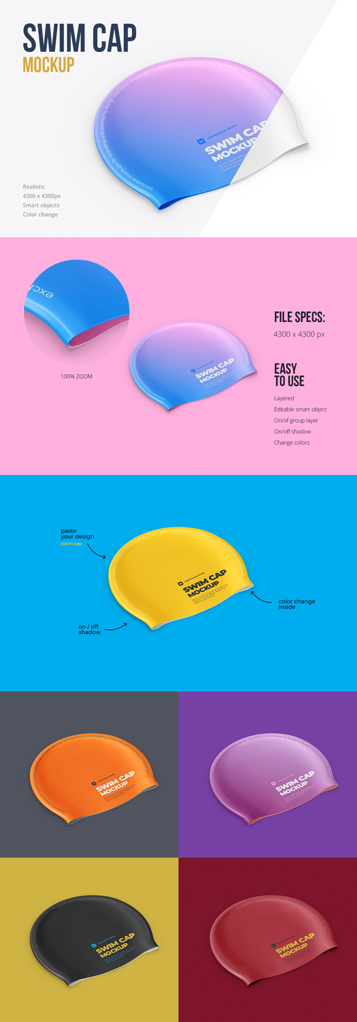 Download Swim Cap Mockup In Apparel Mockups On Yellow Images Creative Store