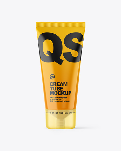 Glossy Cosmetic Tube Mockup