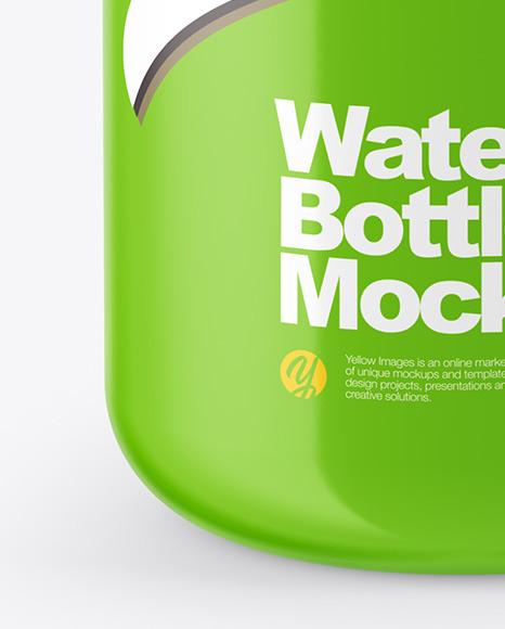 Glossy Water Bottle Mockup PSD #2