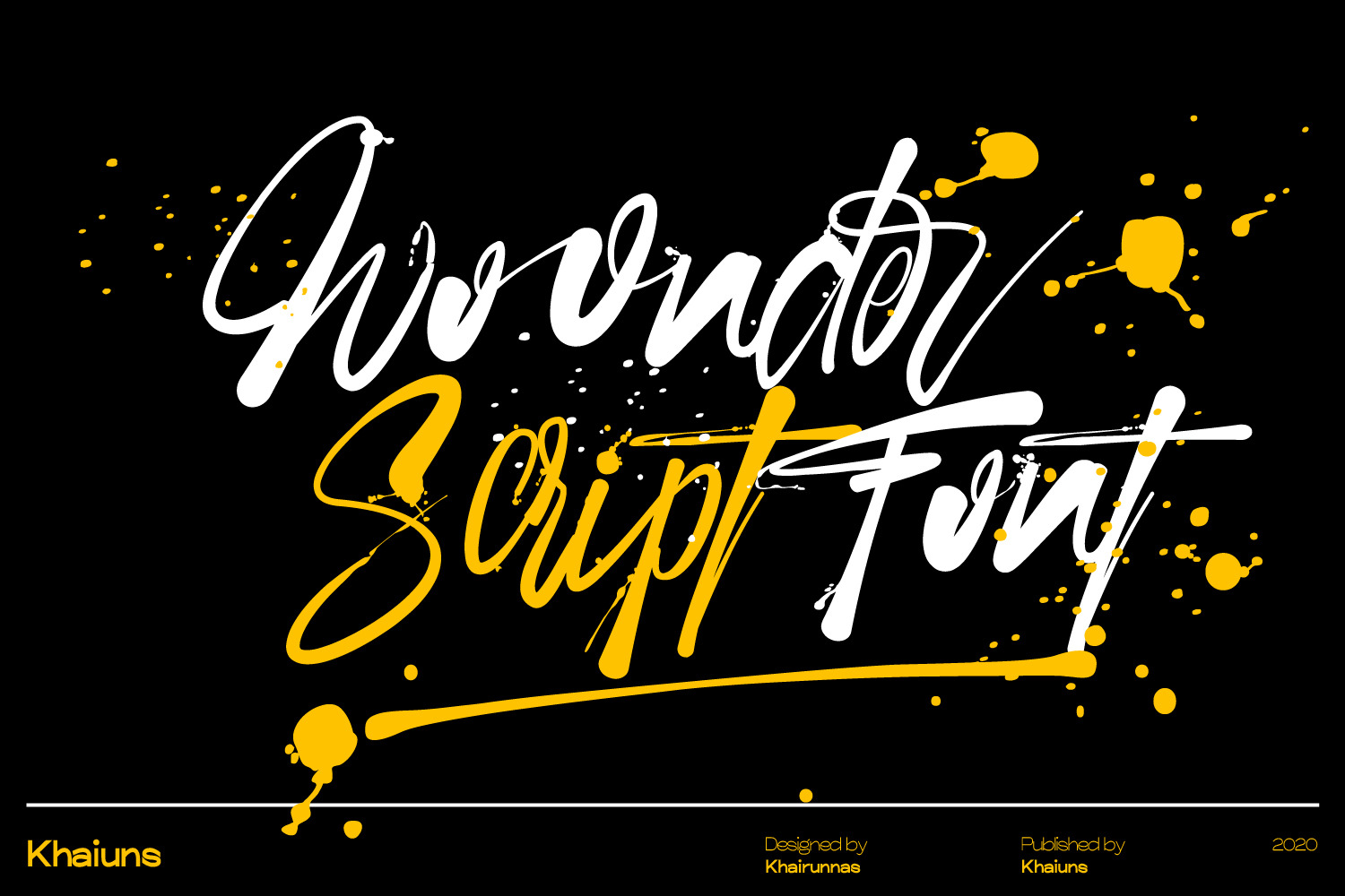 Woonder Font In Fonts On Yellow Images Creative Store