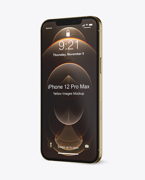 Download Apple Iphone 12 Pro Max Mockup In Device Mockups On Yellow Images Object Mockups