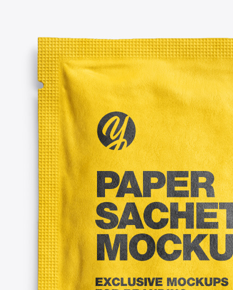 Paper Sachet Mockup PSD #6
