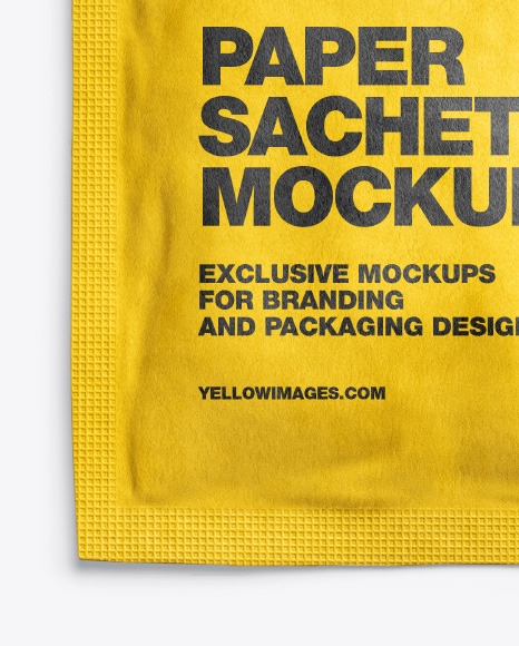Paper Sachet Mockup PSD #7