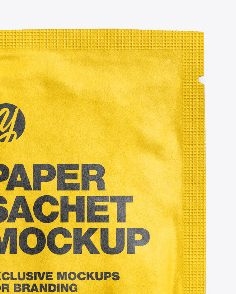 Download Paper Sachet Mockup In Sachet Mockups On Yellow Images Object Mockups
