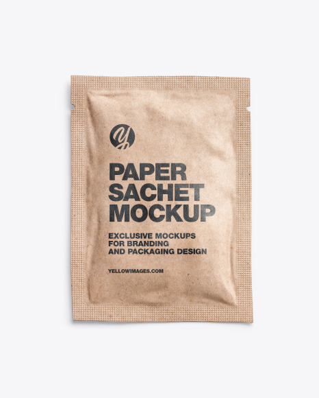 Kraft Paper Sachet Mockup PSD #2