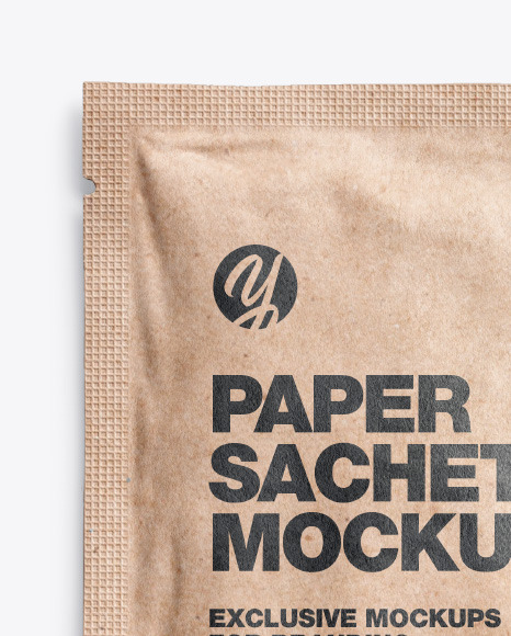 Kraft Paper Sachet Mockup PSD #3