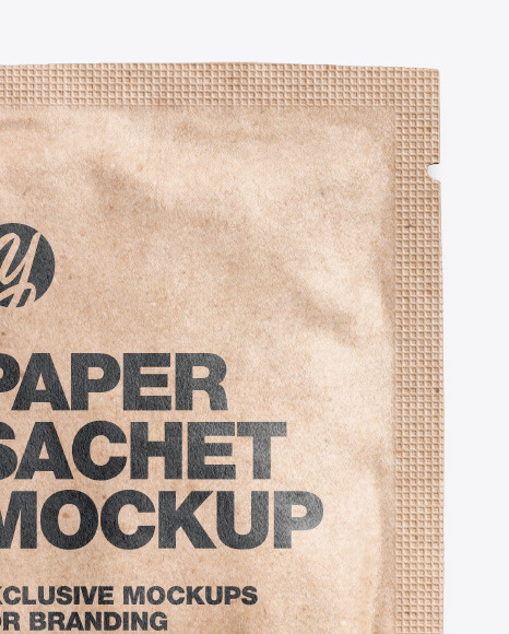 Kraft Paper Sachet Mockup PSD #4