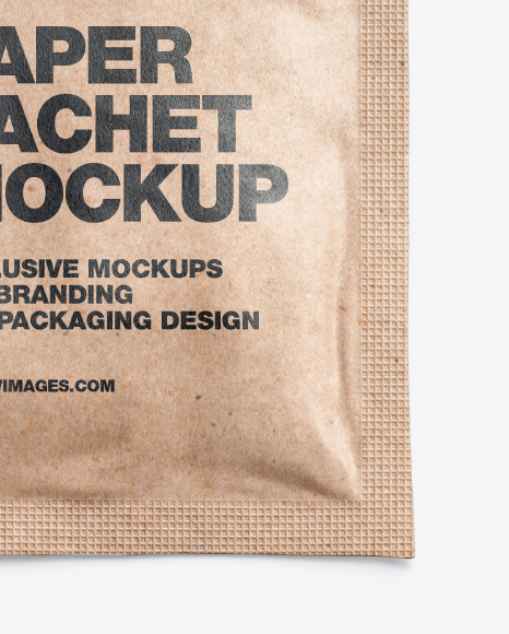 Kraft Paper Sachet Mockup PSD #5