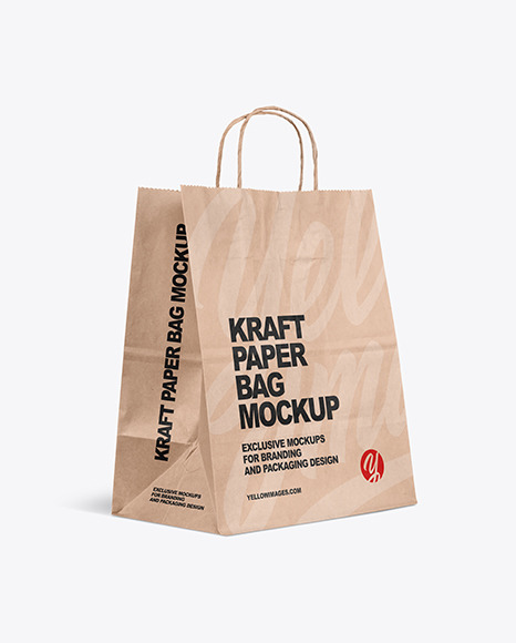 Kraft Paper Shopping Bag Mockup PSD #2