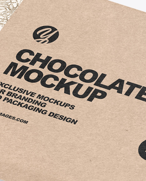 Download Chocolate Bar In Kraft Packaging Mockup Download Graphic Design Mockup