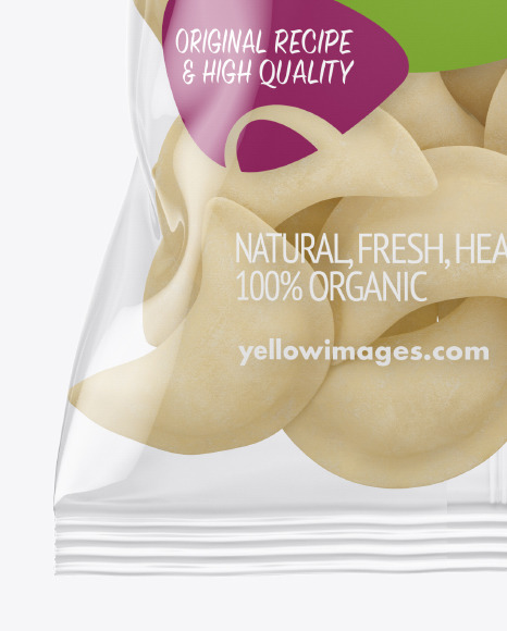 Download Plastic Bag With Frozen Pierogies Mockup In Bag Sack Mockups On Yellow Images Object Mockups