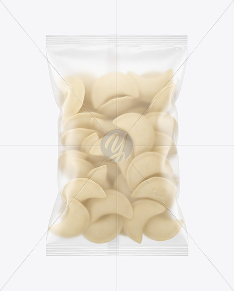 Matte Plastic Bag With Frozen Pierogies Mockup PSD #3