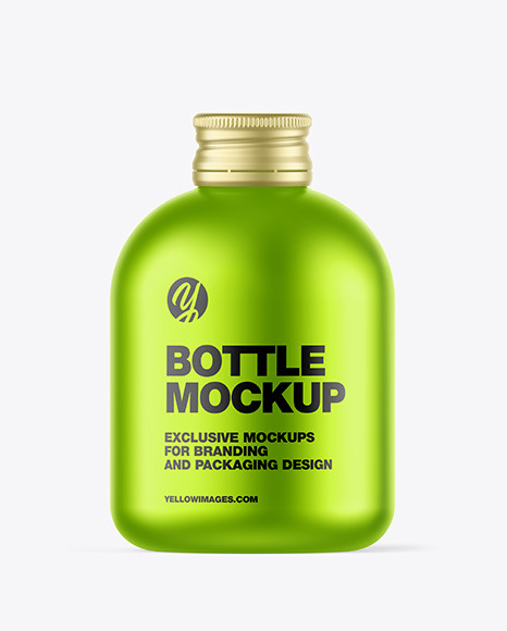 Matte Metallic Bottle Mockup