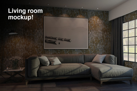 Living Room Poster Mockup