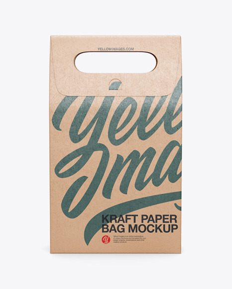 Download Kraft Paper Bag Mockup In Bag Sack Mockups On Yellow Images Object Mockups